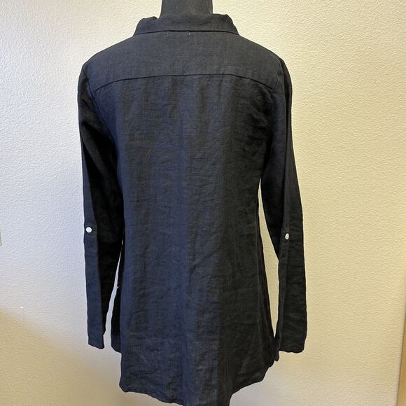 ANTHROPOLOGIE NWT Kyla Seo Small Linen Embroidered Lenni Tunic Blouse Boho - Picture 4 of 8